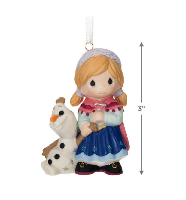 Disney Precious Moments Frozen Anna and Olaf Porcelain Ornament