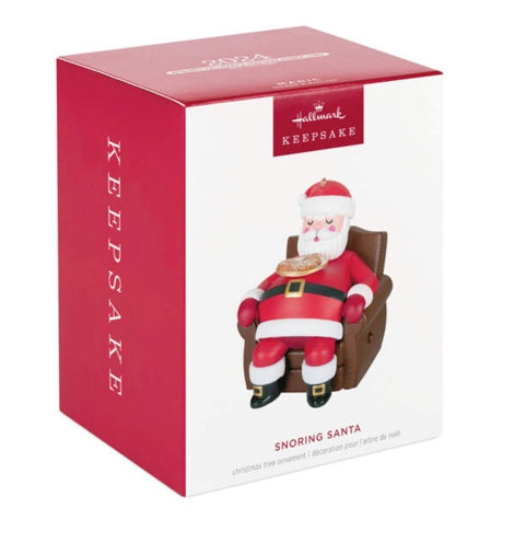 Snoring Santa Ornament With Sound and Motion