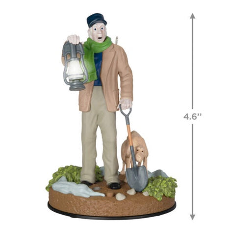 Disney The Haunted Mansion Collection The Caretaker and His Dog Ornament With Light and Sound