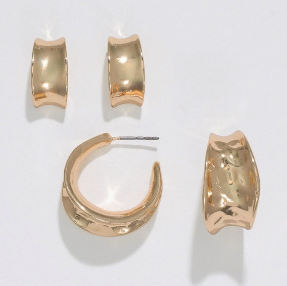 Gold Hoop Duo Set