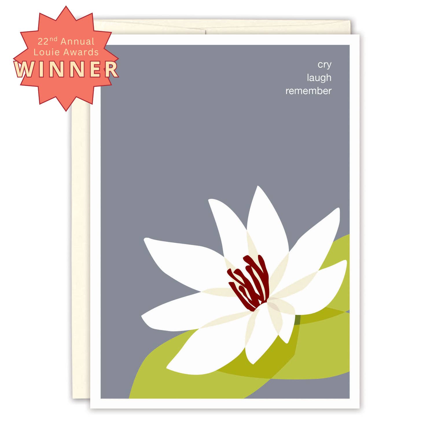 Water Lily Sympathy Card