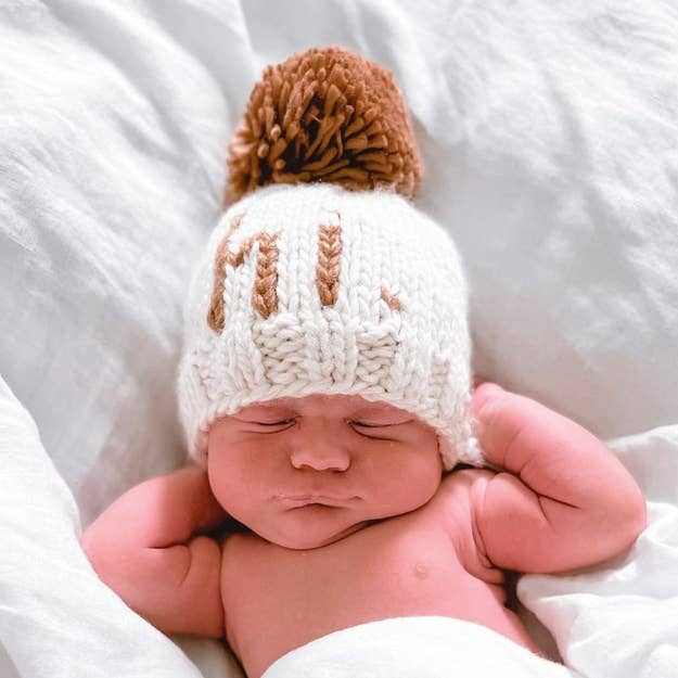 Hi. Pecan Hand Knit Beanie Hat Baby & Kids: M (6-24 months)