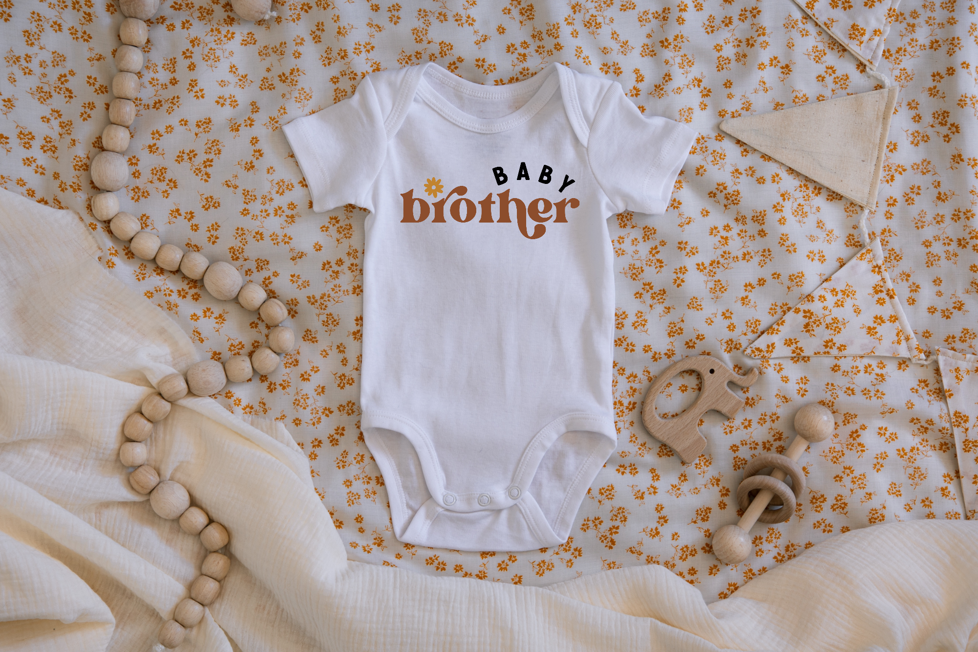 BOHO Baby Brother Onesie