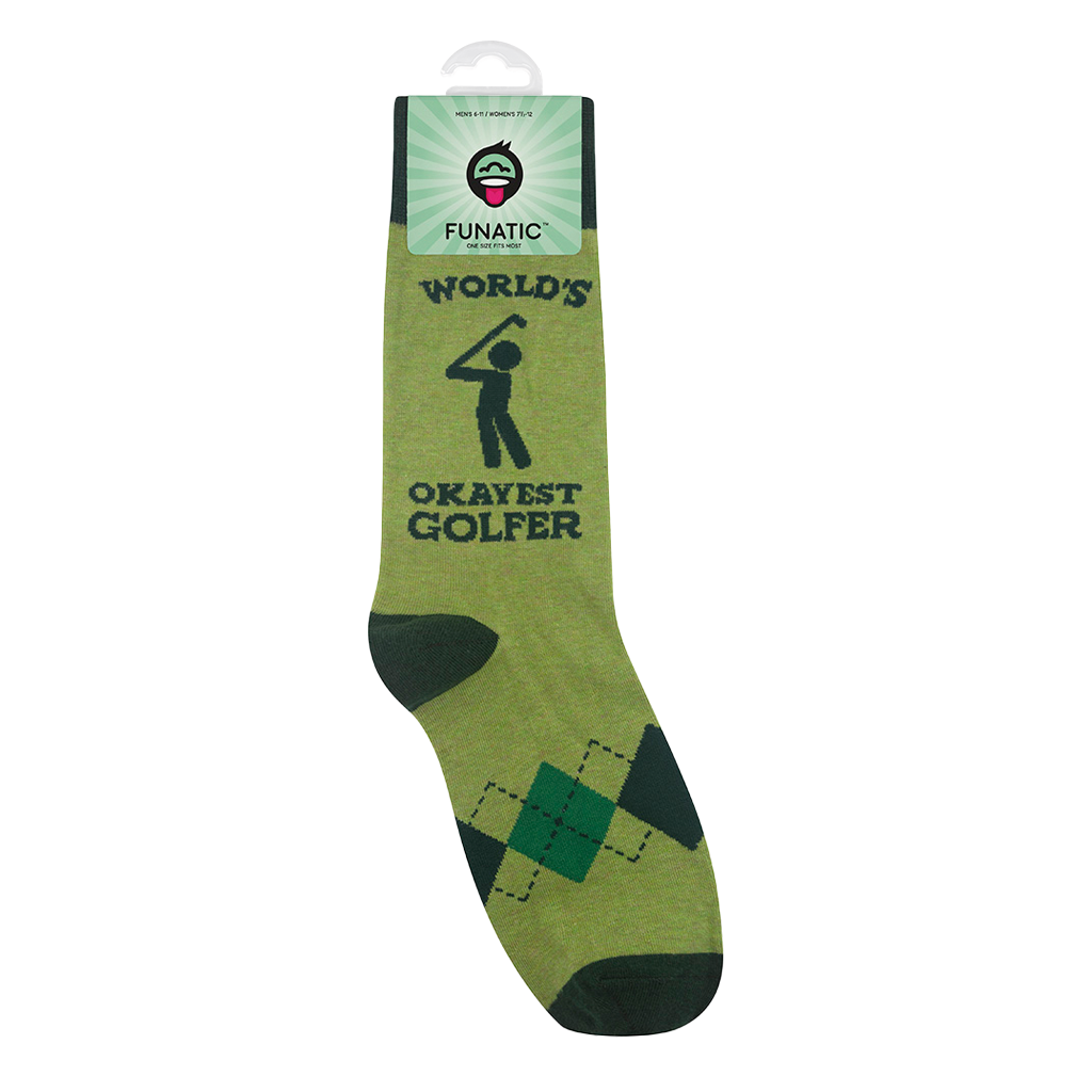 World's Okayest Golfer Socks | Funny Socks | Golf Gifts