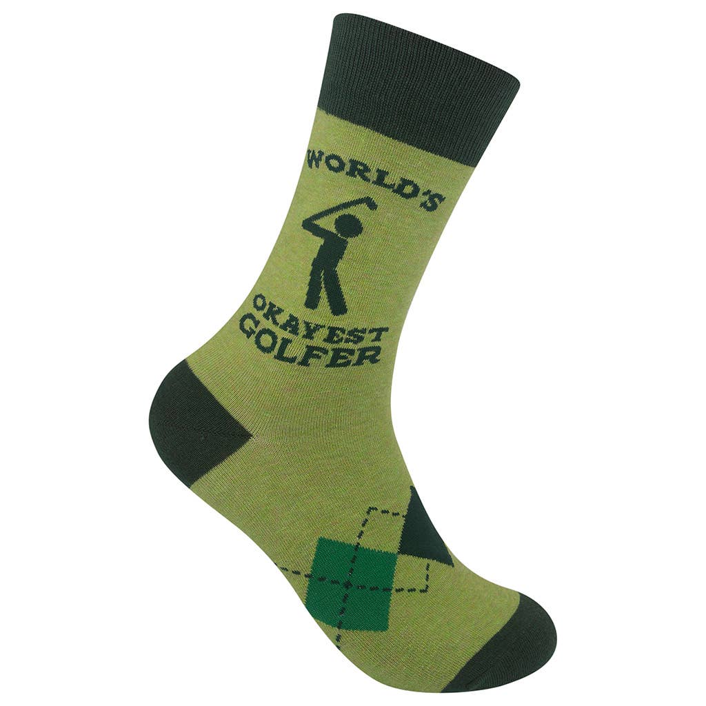 World's Okayest Golfer Socks | Funny Socks | Golf Gifts