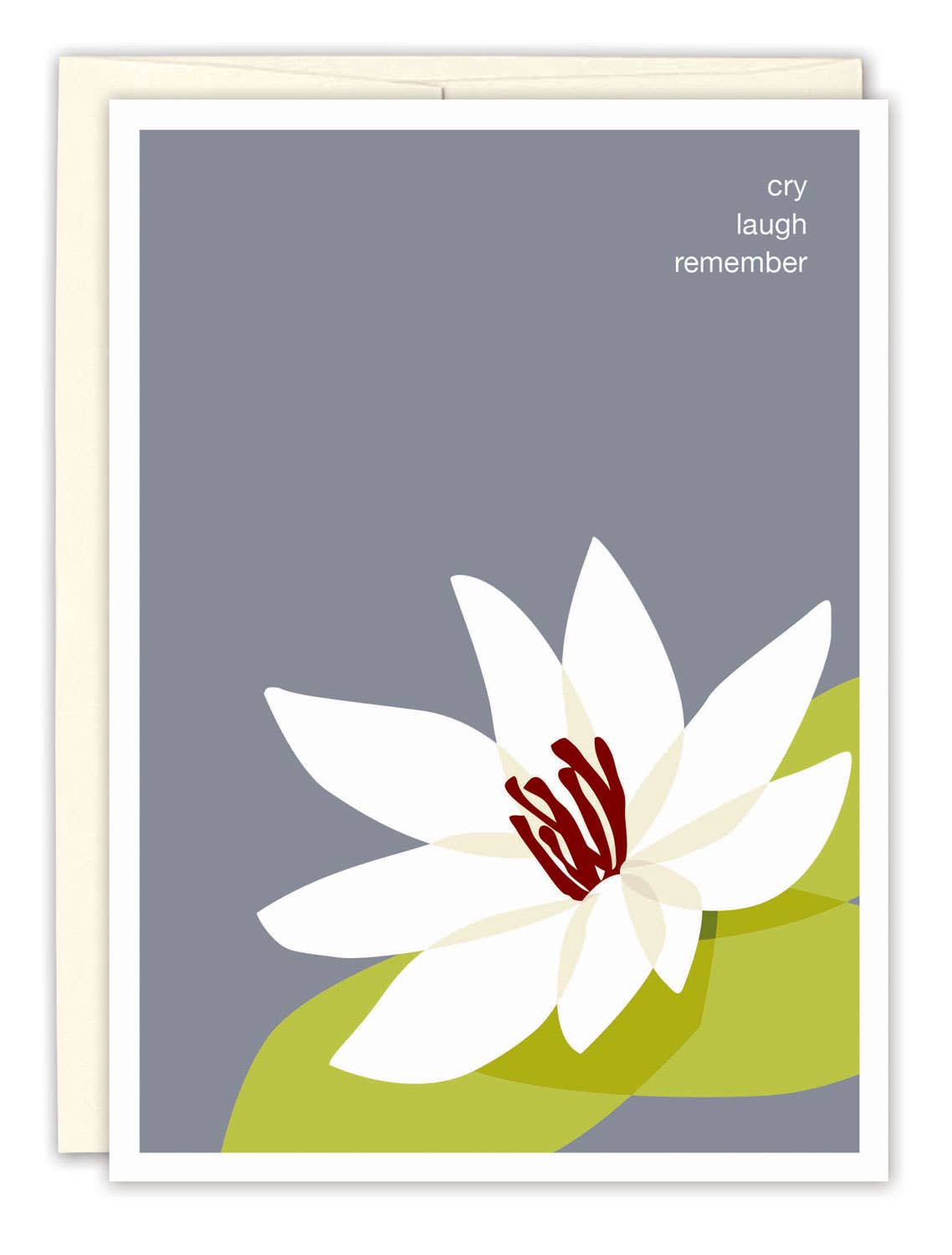 Water Lily Sympathy Card